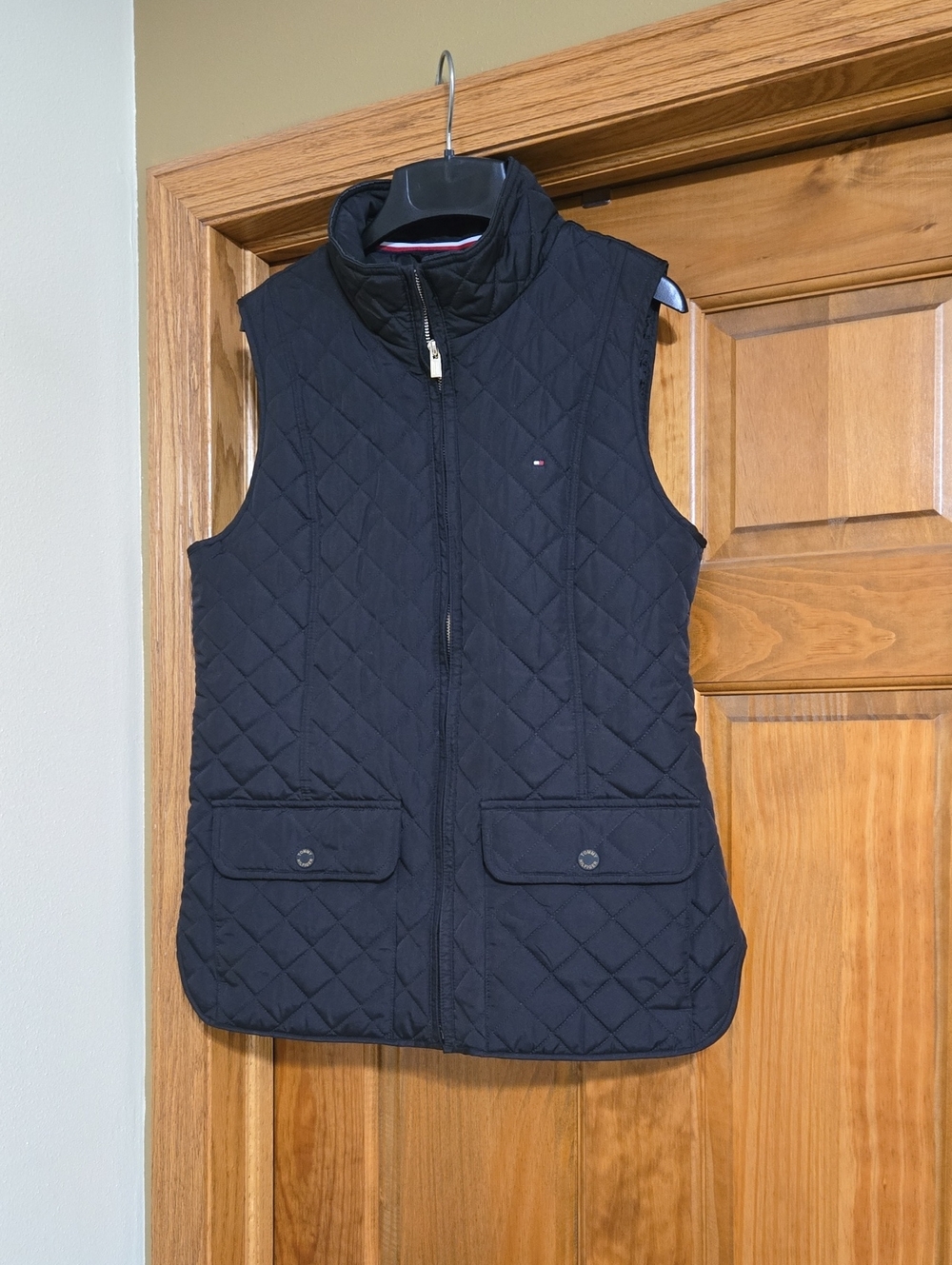 Tommy Hilfiger Quilted Black Sleeveless Puffer Vest